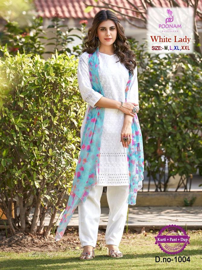 White Lady By Poonam Cotton Readymade Suits Catalog